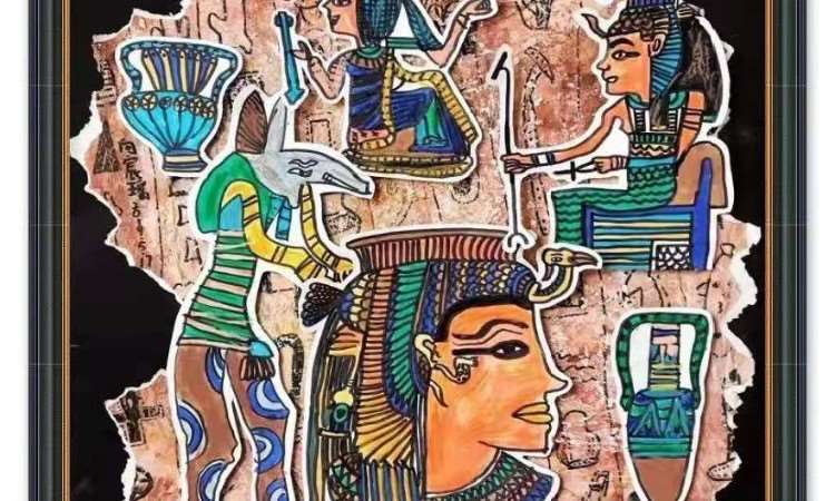 8岁桐桐《埃及壁画》